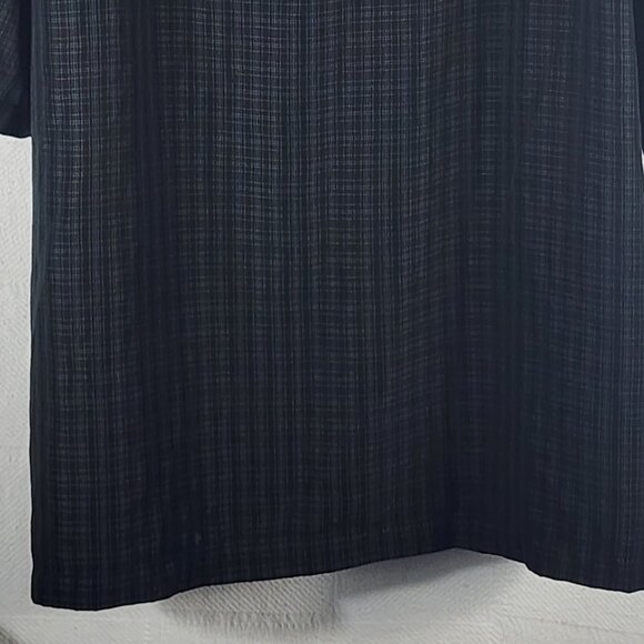 George Black Grey Check Poly SS Button Chest Pocket Button Up Shirt Sz 3XL 54-56 - Picture 11 of 16